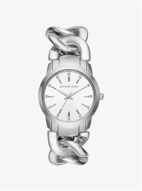 elena silver tone watch michael kors sale|Michael Kors Elena Watch, 35mm In Silver .